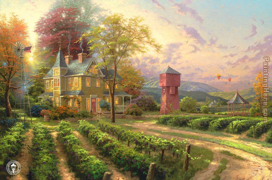 Abundant Harvest painting - Thomas Kinkade Abundant Harvest art painting